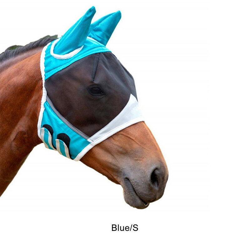 Polyester Mesh Fliegen maske für Pferde-einfach zu und bietet Schutz Haltbarkeit Pferde Zubehör