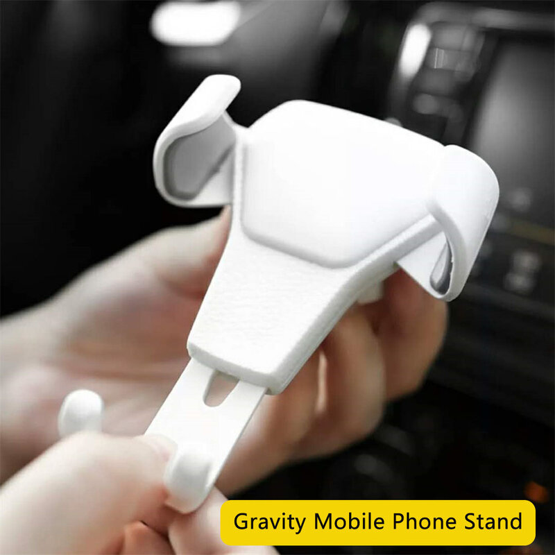 Soporte Universal de gravedad para teléfono móvil, Clip de ventilación de aire de coche, para iPhone y Samsung