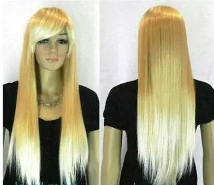 Оптовая продажа, яркий длинный прямой женский парик блонд