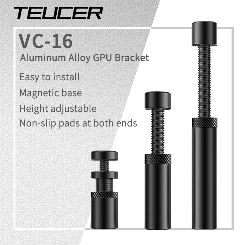 TEUCER-soporte giratorio telescópico Vertical para tarjeta gráfica, GPU, VC-16, magnético