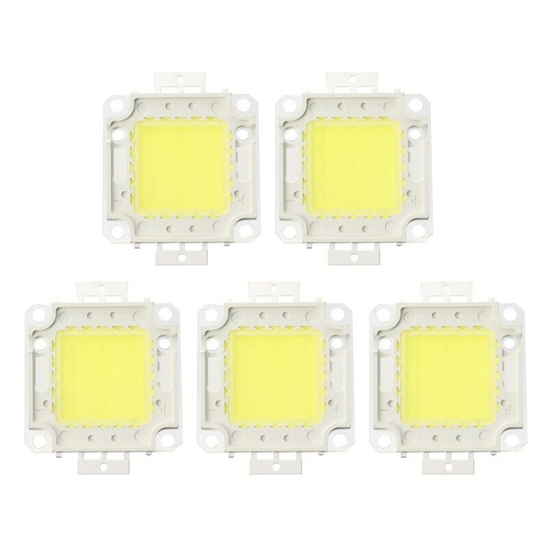 DIY LED 칩 전구 램프, 5X 고출력 30W, 흰색, 2200Lm, 6500K