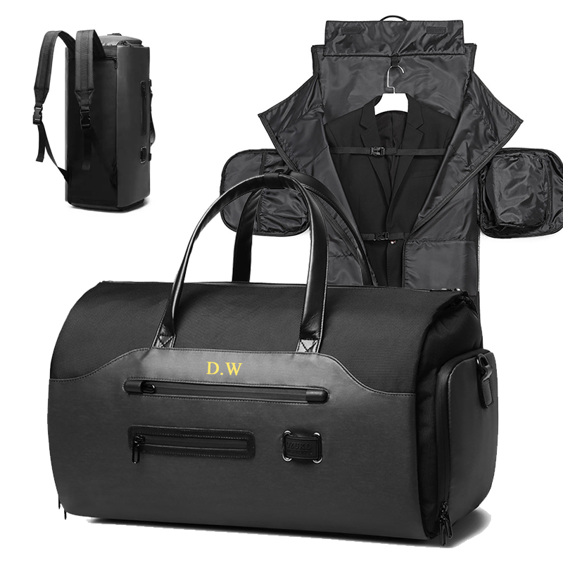 Free Custom Letter Business Garment Bag Men Large Capacity Suit Storage Travel Bag with Shoes Bag Gym Bag Shoulder Bags