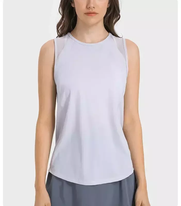 Lemon-Camiseta sin mangas holgada para mujer, ropa deportiva suave para entrenamiento, Yoga, gimnasio, correr