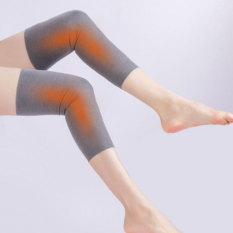 2 sztuki wysokiej elastycznej kaszmirowej Kneepad zimowa ciepła opaska na kolano dla kobiet antypoślizgowa wiatroszczelna oraz aksamitna ochraniacze na kolana do kolan