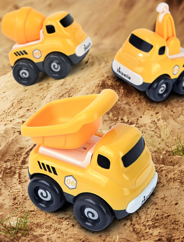 Children's toy car, boy mixer car, inertia engineering car model, impact resistant small car, little expert, dump truck, crane