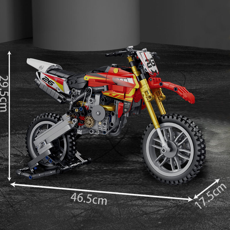 Set di blocchi di costruzione di modelli di auto per motociclette famosi MOC Technical Racing Speed Expert giocattoli di mattoni per moto per bambini regali per bambini