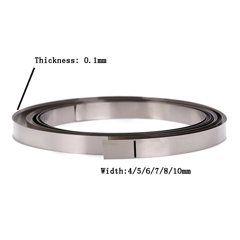 5M 0.1mm Thickness Nickel Plated Strip Tape for Li 18650/21700 Battery Welding Compatible for Welder Machine