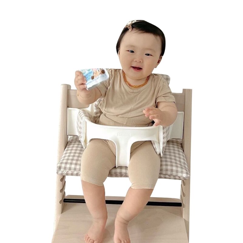 Almofada adorável para cadeira bebê com estampa respirável estável para cadeira jantar