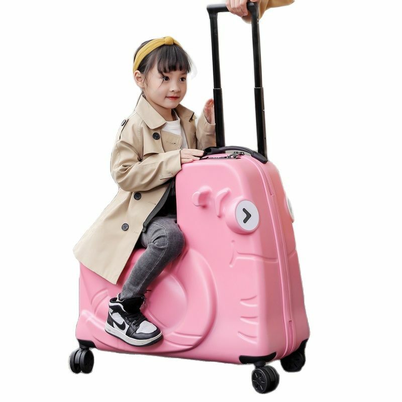 Valise de voyage en alliage d'escargot pour enfants, coffre à roulettes pour femme, roue universelle, 20 po, 24 po