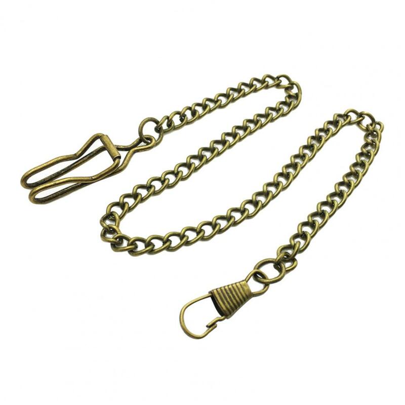 Vintage quartzo relógio de bolso para homens e mulheres, liga de bronze, torcida cadeia, laço cadeia, colar antigo, Link cadeia