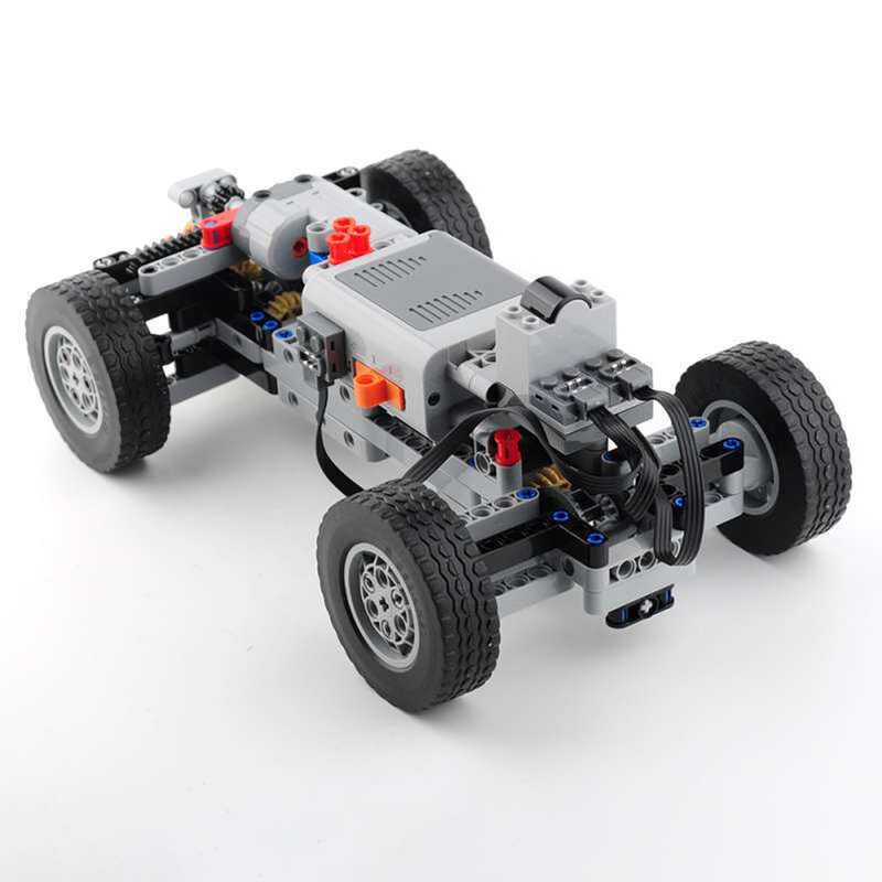 4WD telaio per auto tecnico a quattro ruote motrici mattoni telecomando IR Reciever M Motor AA Battery Box Kit di parti MOC per legoeds