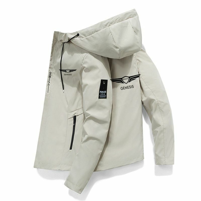 Куртка-бомбер GENESIS Мужская, ветровка на молнии, повседневная куртка для работы, приключения на открытом воздухе, весна-осень