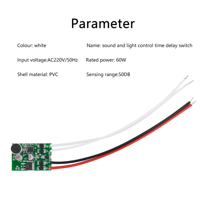 AC 220V 60W automatische Schall lichts teuerung Verzögerung schalter Lichts ch ranke Sensor modul Sprach steuerungs detektor