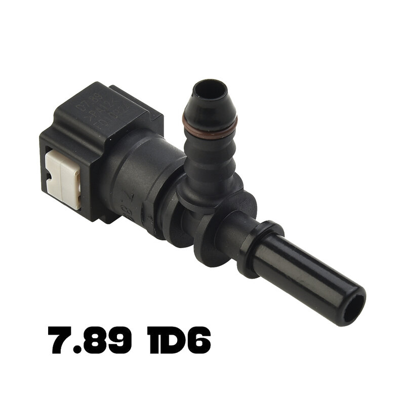 High Quality Tightness Convenient Release Connector 7.89mm Black Bundy Female Fuel Line Hose Nylon Tee Fitting