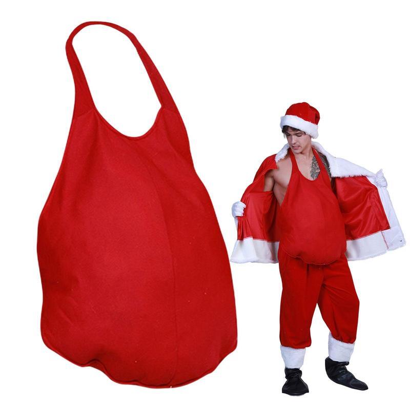 Papai Noel barriga fantasia de Natal para homens, acessório cosplay, festa suprimentos, vestir-se