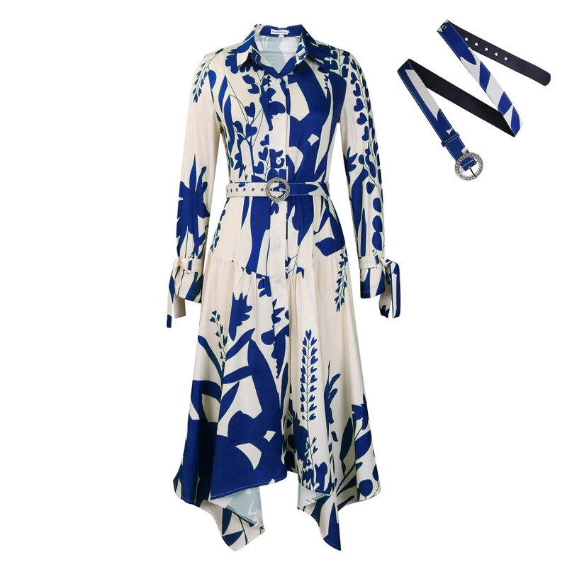 여성용 우아한 폴리에스터 아프리카 파티 이브닝 드레스, 아프리카 긴 소매 프린트, 긴 맥시 원피스 가운, 여름 2024