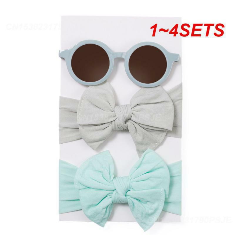 1~4SETS Chrysanthemum Glasses Wear Resistant Pc Material Protective Glasses Sunglasses Kids Sunglasses Durable Three Piece Set
