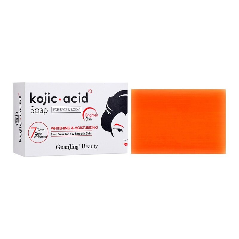 120g Kojic Acid Soap Fix Dark Spots Brighten Skin Handmade Soap Deep Cleansing Face & Body Moisturizing Soap