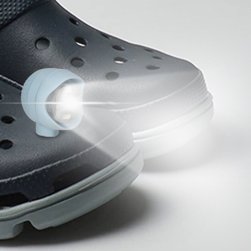 2pcs Black PVC LED Shoe Lights Shoes Charms Accessories for Night Rides, Walks & Dog Walks,3 Lighting Modes