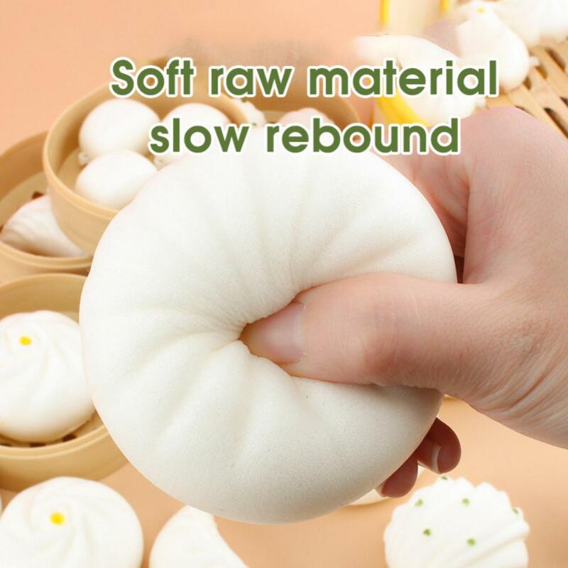 Decompression Toy For Children Adults Stress Relief Slow Rebound Elastic Lifelike Shape Interesting Gifts Steamed Stuffed Bun