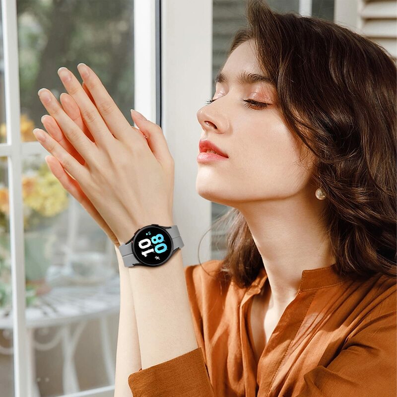 Bracelet en silicone No Gap pour Samsung Galaxy Watch, 6, 5/4, 40mm, 44mm, 5 Pro, 45mm, Bracelet magnétique d'origine, Montre, Ceinture classique, 4/6