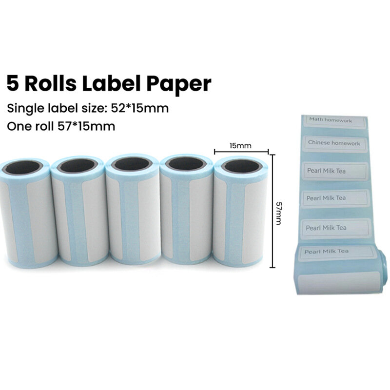 57mm HD carta termica colore carta da stampa autoadesiva carta per etichette stampante istantanea carta da stampa accessori di ricambio