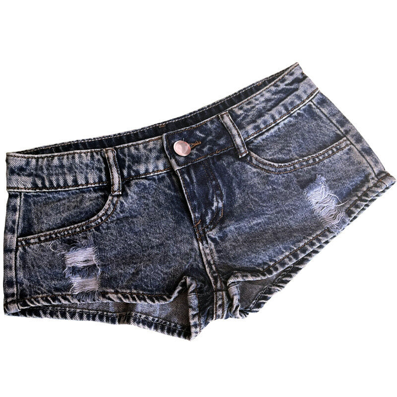 กางเกงขาสั้นเซ็กซี่ celana JEANS DENIM สั้นเอวต่ำของผู้หญิงใหม่สำหรับไนท์คลับบาร์และชายหาด
