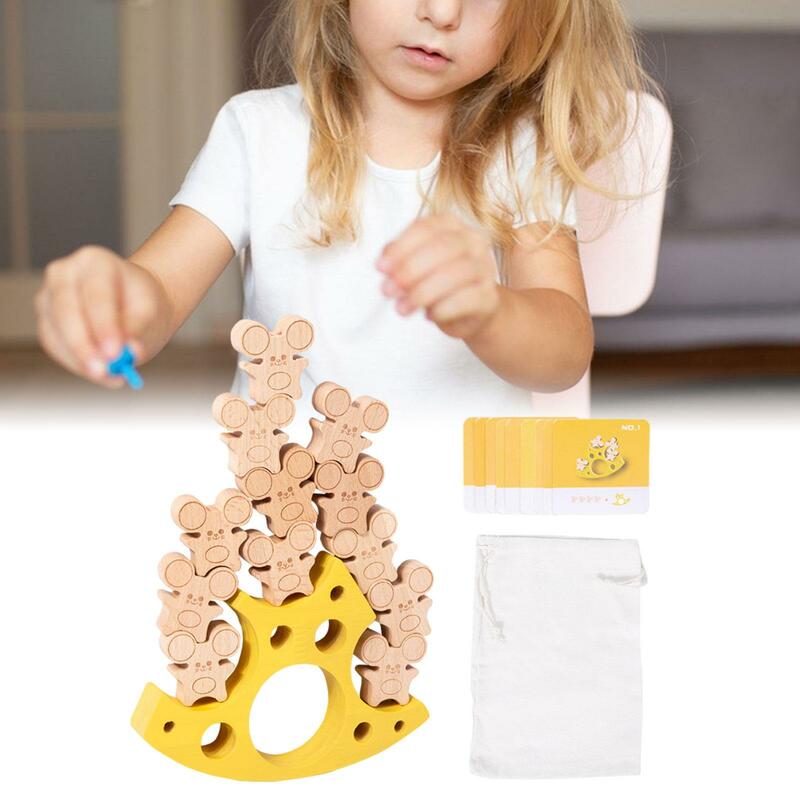Juego de equilibrio Montessori para niños, bloques de equilibrio, rompecabezas de actividad interactiva, juguetes apilables Wodoen para niños, regalos de vacaciones