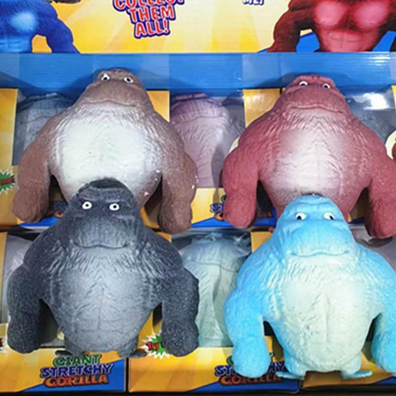 Juguetes en forma de Gorilla Sand, juguete de goma suave con ventilación de dibujos animados, lento Lalale muñeca de rebote, juguetes para aliviar el estrés