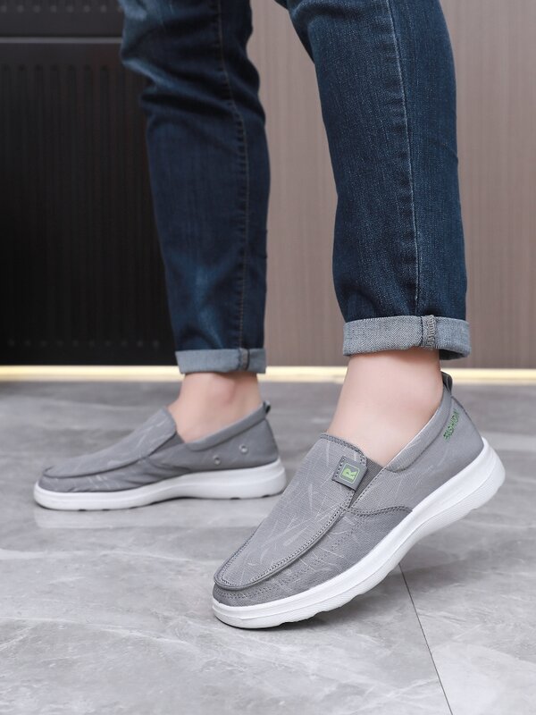 2024 New Cloth Shoes Men's Shoes One Step, Casual Shoes Breathable Middle aged  Elderly Dad Shoe Soft Sole Non slip