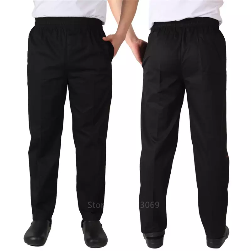 Ristorante Cook Stripe Service pantaloni Uniform Bottoms Kitchen Mens Adult Loose for Food Work Wear Chef Pant