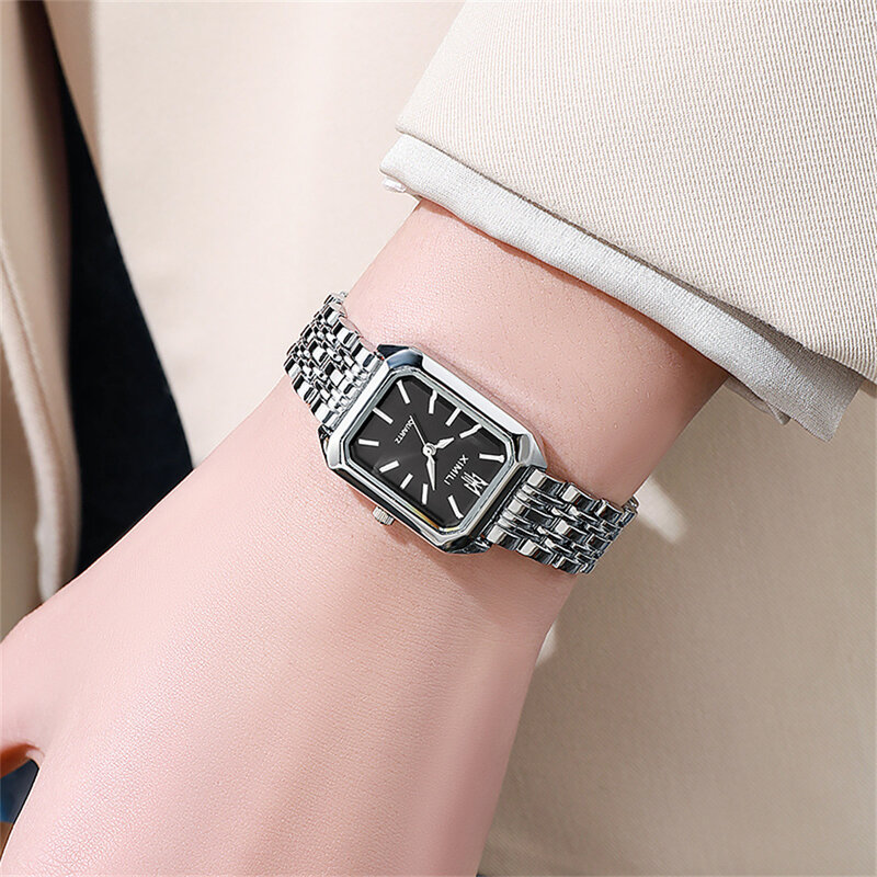 UTHAI-reloj ligero de acero inoxidable para mujer, pulsera de cuarzo a la moda para estudiantes, marca de lujo, novedad de 2024