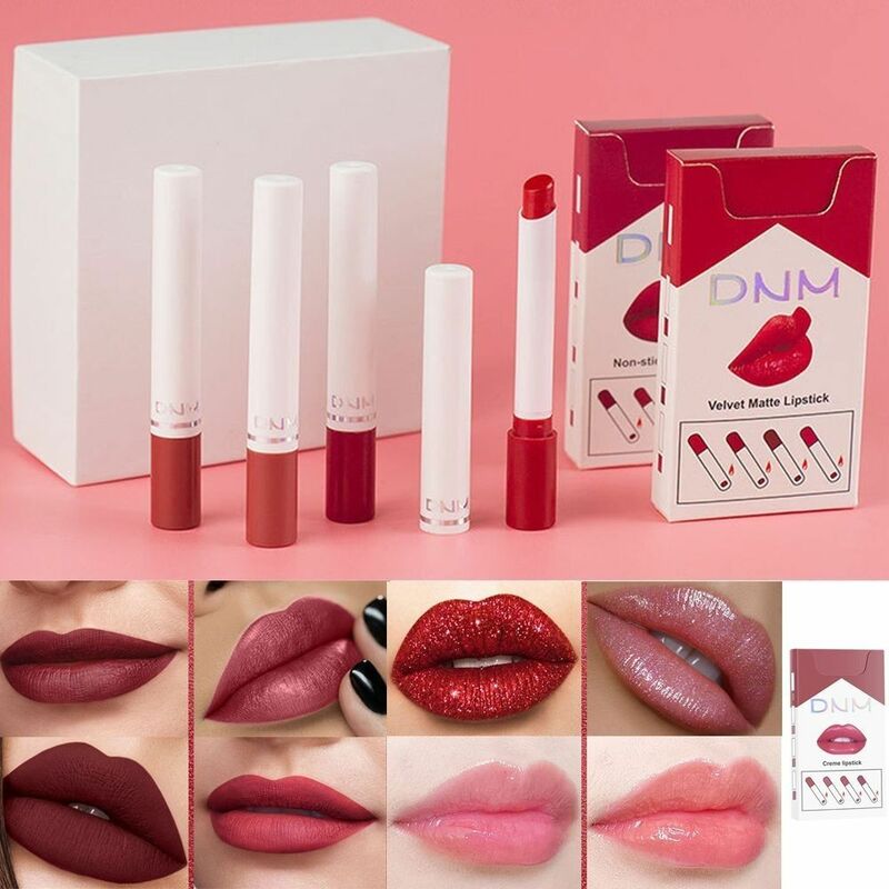 Gift Waterproof Creme Shimmer Glitter Non-stick Cup Long Lasting Matte Lipstick Velvet Lip Gloss Temperature Color Change