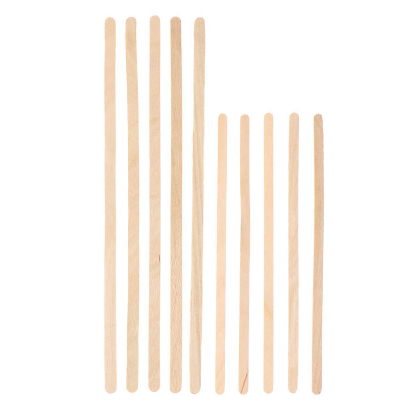 50 Pcs Disposable Wooden Coffee Stirrers Hot Cold Drinking Stir Beverage Sticks For Ice Cream Bars