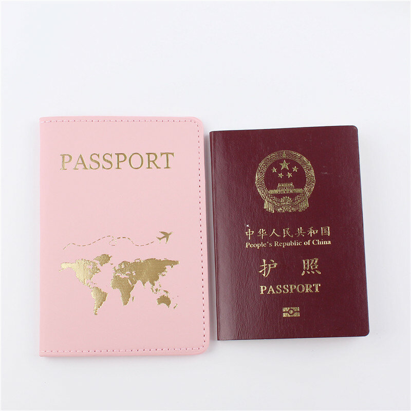 Sarung paspor pasangan peta baru, sarung perjalanan Wanita Pria Untuk pasangan paspor pernikahan CH43