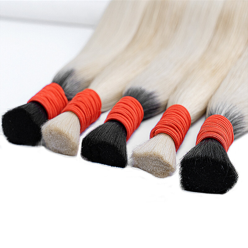 Ekstensi rambut massal rambut manusia lurus 16 "-26" inci 50g/untai #613 60 warna pirang coklat perlengkapan Salon rambut Max