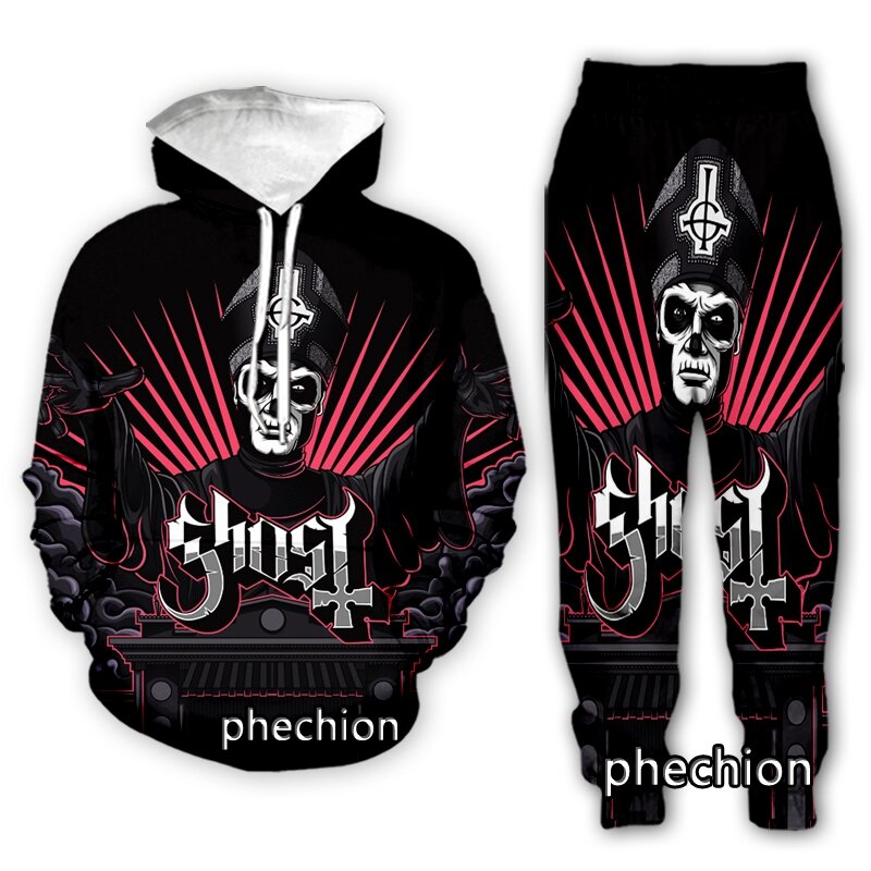 phechion New Men/Women Ghost Band 3D Print Clothing Long Sleeve Fashion Sweatshirt Hoodies Sport Casual Pants Z108