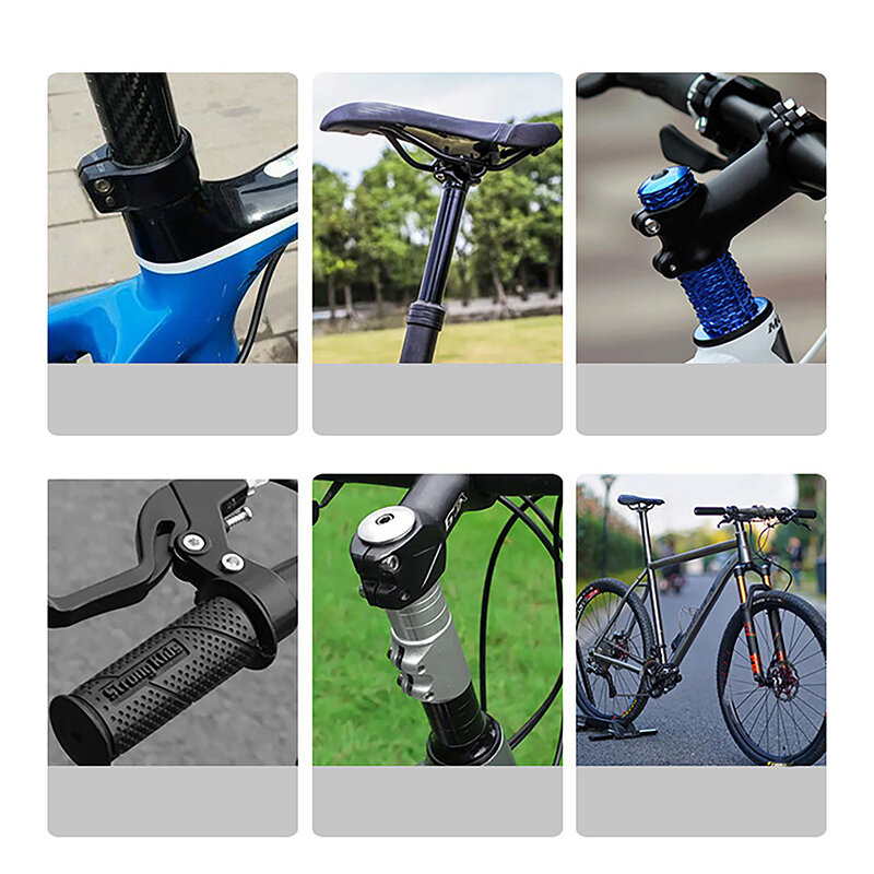 Agente antiderrapante da fibra do carbono para o guiador do selim, Frame Stem, proteção das superfícies, graxa da bicicleta, 10G, 1PC