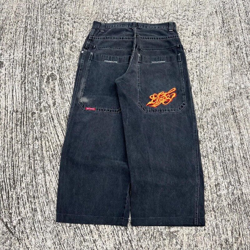 Hiphop Jnco Baggy Jeans Y 2K Streetwear Geborduurde Hoge Kwaliteit Jeans Vintage 2000S Harajuku Heren Casual Wijde Pijpen Jeans