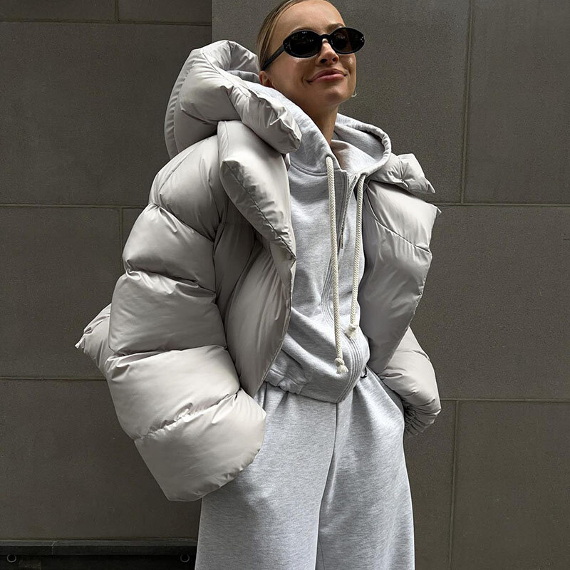 Женское теплое пальто с капюшоном, толстое хлопковое пальто для отдыха, T286, новинка зимнего сезона 2023
