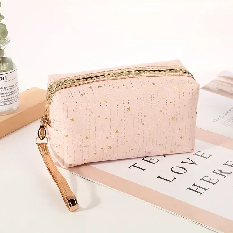 Women Paillette Stars Cosmetic Bag Make Up Pouch Wash Toiletry Bags Travel Ladies Makeup Box Bag Tampon Holder Organizer Bags