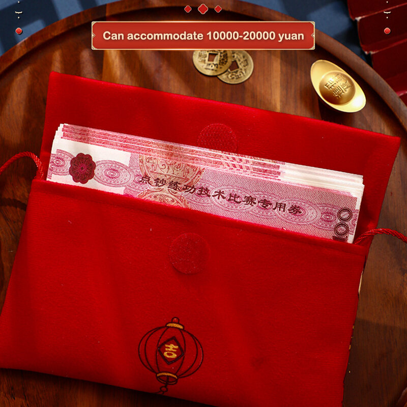 Dragon Year Lucky Money Envelopes, material para o festival da primavera, personalidade criativa, bolso da sorte, textura fina significativa, impresso vermelho, 2022