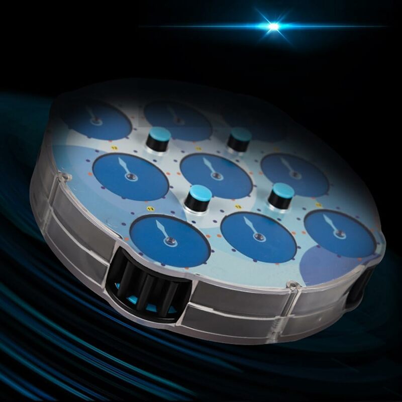 Shengshou 마그네틱 포지셔닝 매직 시계 큐브, 투명 블루 ABS, 전문 매직 시계, 지능 기어 3D 퍼즐 장난감