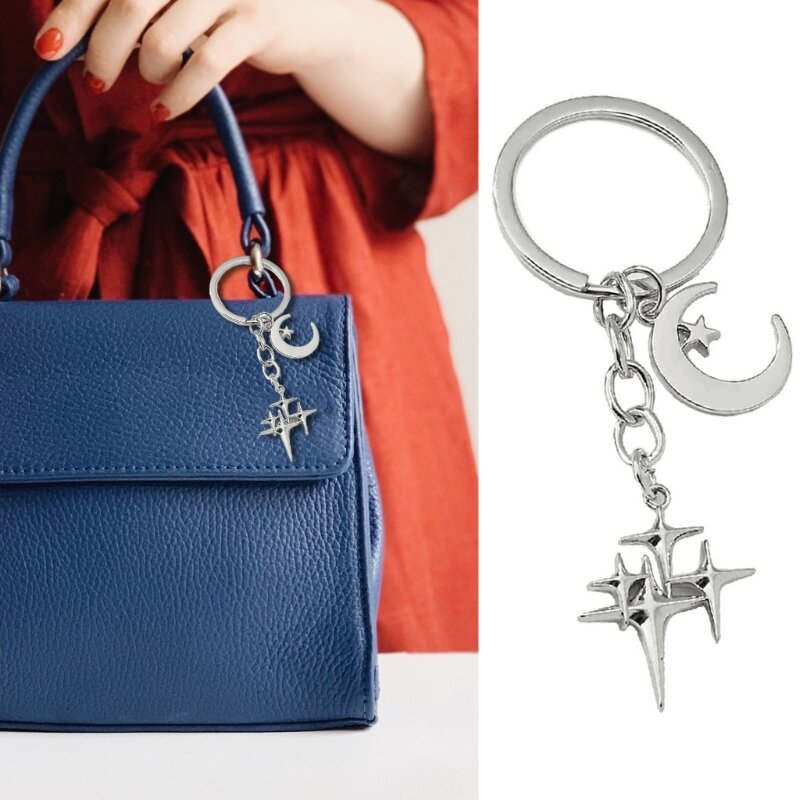 L5YA 귀여운 열쇠 고리 핸드백 액세서리 합금 소재 가방 여자 청소년을위한 보석 선물