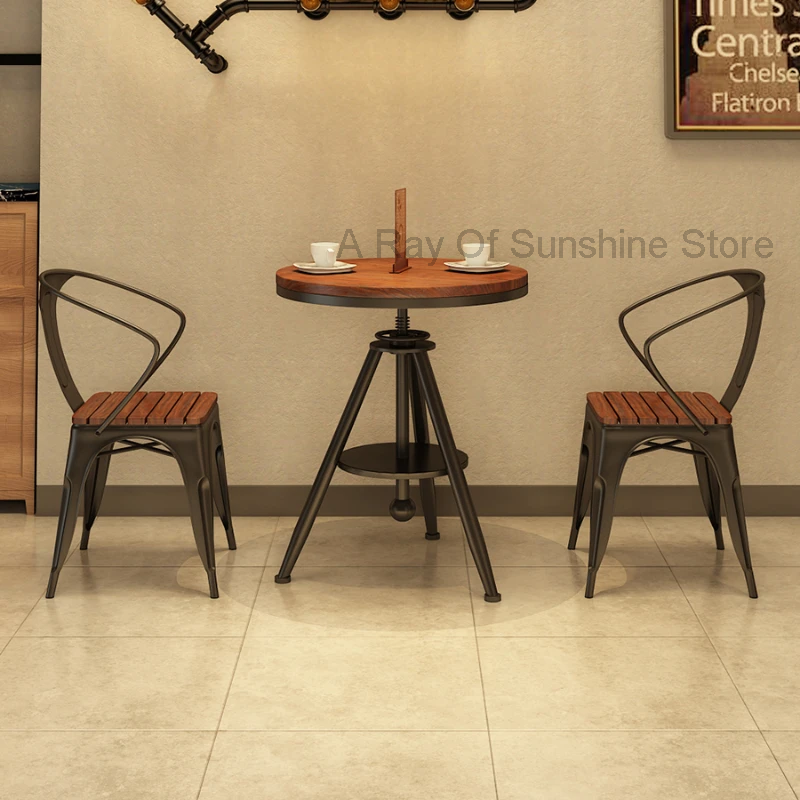 Металлические простые барные столы для ресторана, роскошные скандинавские ретро-столы для балкона, деревянные барные столы, уличная мебель для стойки, стол ZT50BT