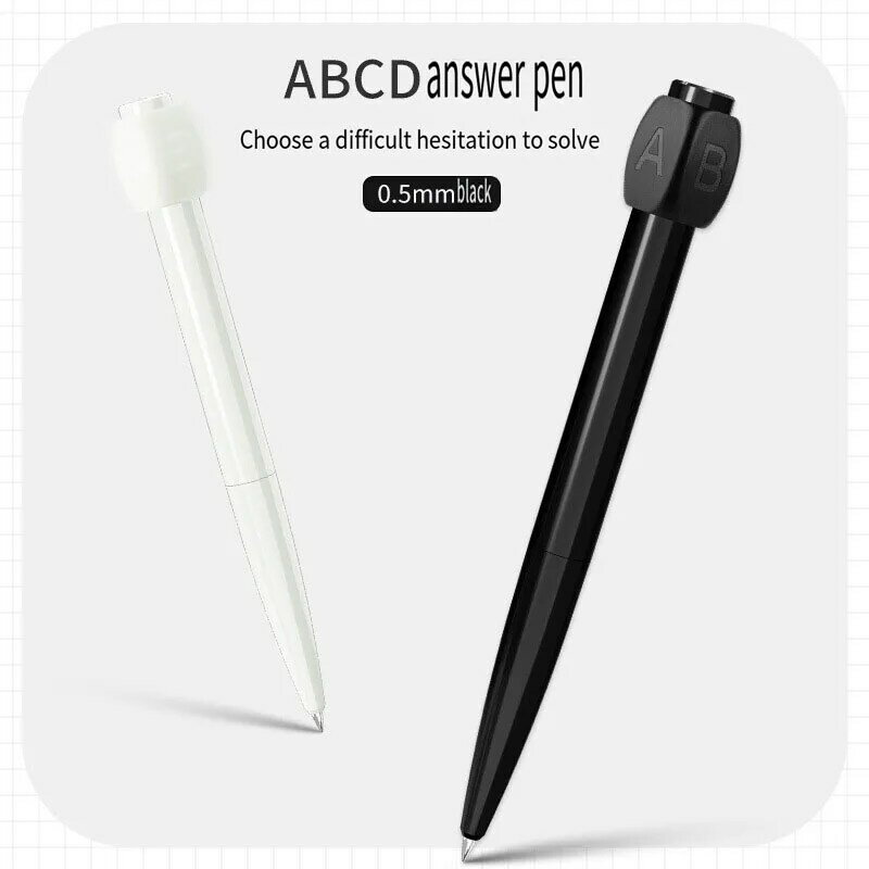 Новая Поворотная гелевая ручка для декомпрессии, ручка для ответа, новинка Abcd, шариковая ручка на выбор, индивидуальные студенческие канцелярские принадлежности 0,5 мм