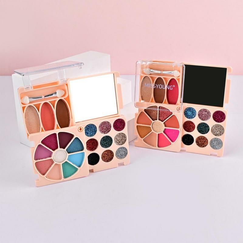 Kit de maquiagem profissional para iniciantes, conjunto completo de cosméticos para mulheres e meninas, 21 cores, conjunto inicial