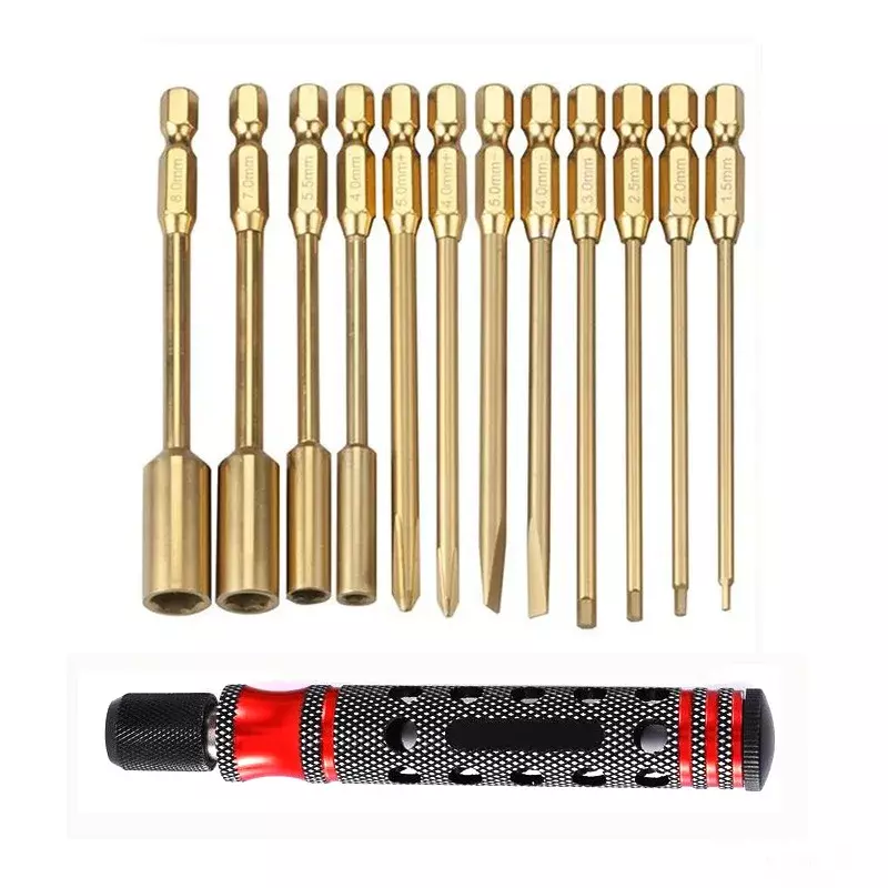 12-in-1 Combination Tool Hexagon Cross Screwdriver Nut Multi-function for RC Model Car Drone Airplane DIY Freestyle