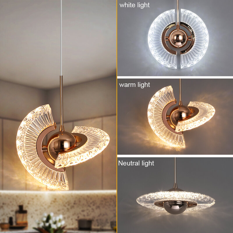 Minimalist Acrylic Pendant Lights Led Ceiling Chandelier For Living Dining Room Home Decora Hanging Lamps Loft Bedroom Fixtures