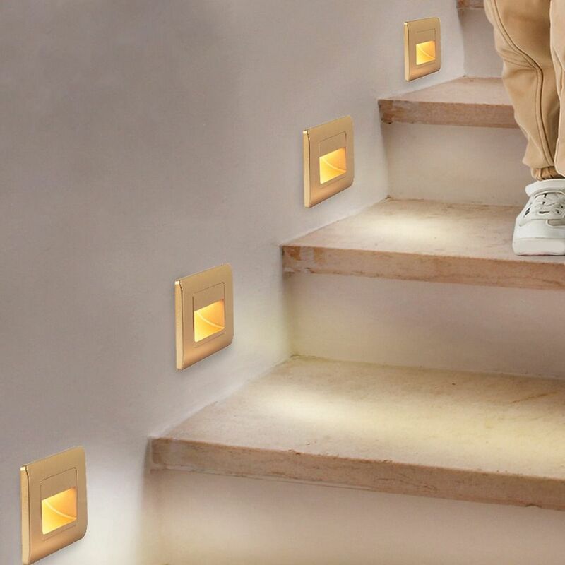 Inteligente Embedded LED Floor Lamp com Sensor, Home Stair Night Light, ao ar livre